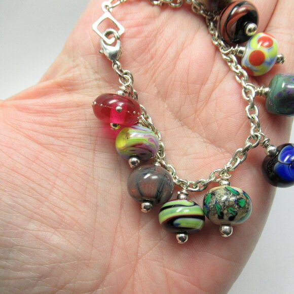 Lampwork Orphan bead bracelet - Picture 4 of 12